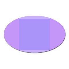 Pixel Plaid Lilac Lavender Mauve Violet Purple  Oval Magnet by Mazipoodles