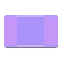 Pixel Plaid Lilac Lavender Mauve Violet Purple  Magnet (rectangular) by Mazipoodles