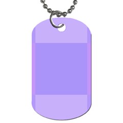 Pixel Plaid Lilac Lavender Mauve Violet Purple  Dog Tag (two Sides) by Mazipoodles