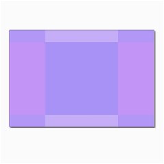 Pixel Plaid Lilac Lavender Mauve Violet Purple  Postcards 5  X 7  (pkg Of 10) by Mazipoodles
