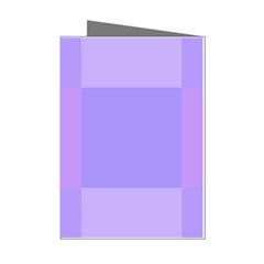 Pixel Plaid Lilac Lavender Mauve Violet Purple  Mini Greeting Cards (pkg Of 8) by Mazipoodles