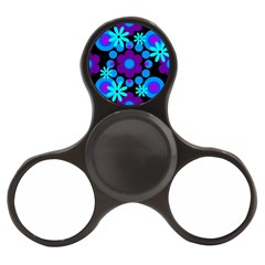 Flowers Pearls And Donuts Blue Purple Black Finger Spinner by Mazipoodles