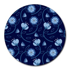 Flower Round Mousepad by zappwaits