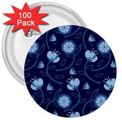 Flower 3  Buttons (100 Pack)  by zappwaits