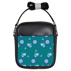 Floral-seamless-pattern Girls Sling Bag by zappwaits