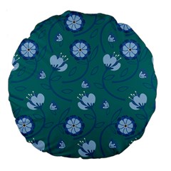 Floral-seamless-pattern Large 18  Premium Flano Round Cushions