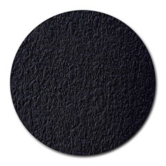 Black Wall Texture Round Mousepad by artworkshop