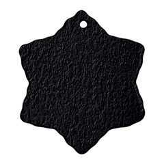 Black Wall Texture Snowflake Ornament (two Sides) by artworkshop