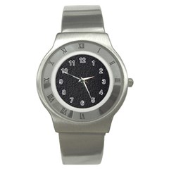 Black Wall Texture Stainless Steel Watch by artworkshop