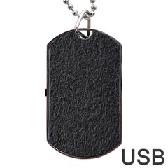 Black Wall Texture Dog Tag Usb Flash (one Side) by artworkshop