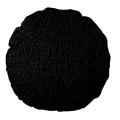 Black Wall Texture Large 18  Premium Flano Round Cushions by artworkshop