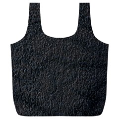 Black Wall Texture Full Print Recycle Bag (xxl)