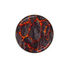 Lava Volcanic Rock Texture Hat Clip Ball Marker (4 Pack) by artworkshop