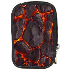 Lava Volcanic Rock Texture Compact Camera Leather Case by artworkshop