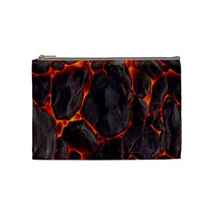 Lava Volcanic Rock Texture Cosmetic Bag (medium) by artworkshop