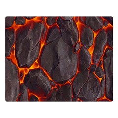 Lava Volcanic Rock Texture Premium Plush Fleece Blanket (large) by artworkshop
