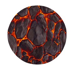 Lava Volcanic Rock Texture Mini Round Pill Box by artworkshop