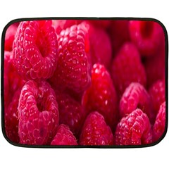 Raspberries One Side Fleece Blanket (mini) by artworkshop