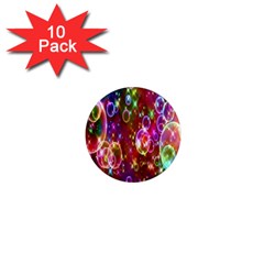 Rainbow Spectrum Bubbles 1  Mini Magnet (10 Pack)  by artworkshop