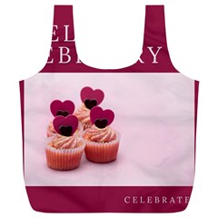 Hello February Text And Cupcakes Full Print Recycle Bag (xl) by artworkshop