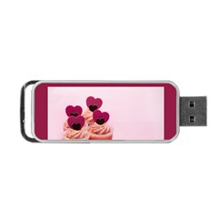 Hello February Text And Cupcakes Portable Usb Flash (one Side) by artworkshop