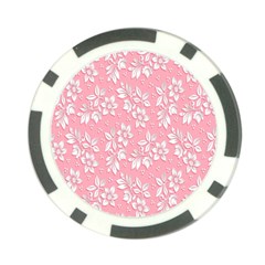 Texture With White Flowers Poker Chip Card Guard (10 Pack) by artworkshop