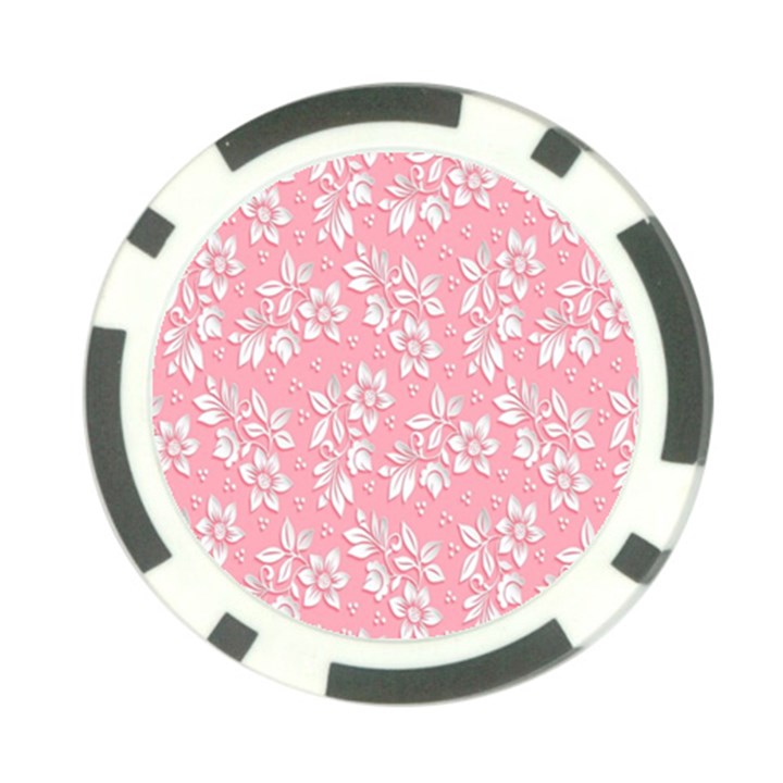 Texture With White Flowers Poker Chip Card Guard (10 pack)