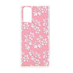 Texture With White Flowers Samsung Galaxy Note 20 Tpu Uv Case