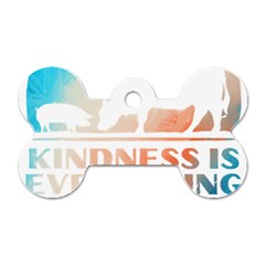 Vegan Animal Lover T- Shirt Kindness Is Everything Vegan Animal Lover T- Shirt Dog Tag Bone (one Side) by maxcute