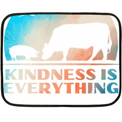 Vegan Animal Lover T- Shirt Kindness Is Everything Vegan Animal Lover T- Shirt One Side Fleece Blanket (mini) by maxcute