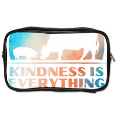 Vegan Animal Lover T- Shirt Kindness Is Everything Vegan Animal Lover T- Shirt Toiletries Bag (two Sides) by maxcute
