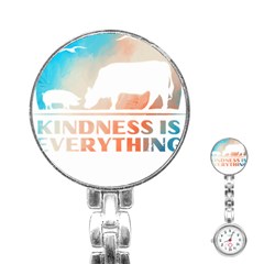 Vegan Animal Lover T- Shirt Kindness Is Everything Vegan Animal Lover T- Shirt Stainless Steel Nurses Watch by maxcute