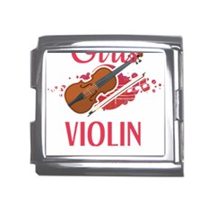 Violin T- Shirt Cool Girls Play Violin T- Shirt Mega Link Italian Charm (18mm) by maxcute