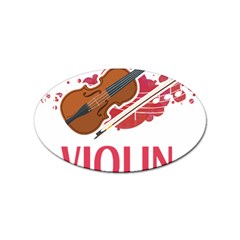 Violin T- Shirt Cool Girls Play Violin T- Shirt Sticker (oval) by maxcute