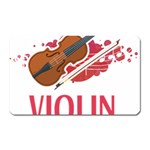 Violin T- Shirt Cool Girls Play Violin T- Shirt Magnet (Rectangular) Front
