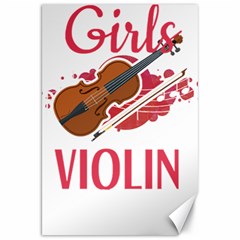 Violin T- Shirt Cool Girls Play Violin T- Shirt Canvas 20  X 30 