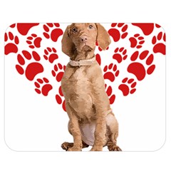 Vizsla Gifts T- Shirt Cool Vizsla Valentine Heart Paw Vizsla Dog Lover Valentine Costume T- Shirt Premium Plush Fleece Blanket (medium) by maxcute
