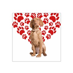 Vizsla Gifts T- Shirt Cool Vizsla Valentine Heart Paw Vizsla Dog Lover Valentine Costume T- Shirt Satin Bandana Scarf 22  X 22  by maxcute