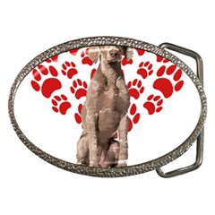Weimaraner Gifts T- Shirt Cool Weimaraner Valentine Heart Paw Weimaraner Dog Lover Valentine Costume Belt Buckles