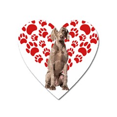 Weimaraner Gifts T- Shirt Cool Weimaraner Valentine Heart Paw Weimaraner Dog Lover Valentine Costume Heart Magnet