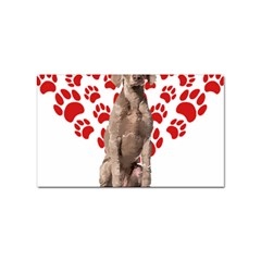 Weimaraner Gifts T- Shirt Cool Weimaraner Valentine Heart Paw Weimaraner Dog Lover Valentine Costume Sticker Rectangular (10 Pack)