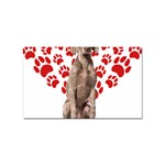 Weimaraner Gifts T- Shirt Cool Weimaraner Valentine Heart Paw Weimaraner Dog Lover Valentine Costume Sticker Rectangular (10 pack) Front