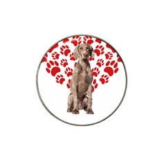Weimaraner Gifts T- Shirt Cool Weimaraner Valentine Heart Paw Weimaraner Dog Lover Valentine Costume Hat Clip Ball Marker