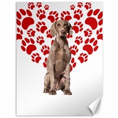 Weimaraner Gifts T- Shirt Cool Weimaraner Valentine Heart Paw Weimaraner Dog Lover Valentine Costume Canvas 36  x 48 