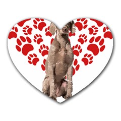 Weimaraner Gifts T- Shirt Cool Weimaraner Valentine Heart Paw Weimaraner Dog Lover Valentine Costume Heart Mousepad