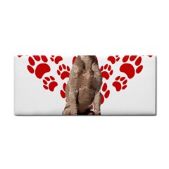 Weimaraner Gifts T- Shirt Cool Weimaraner Valentine Heart Paw Weimaraner Dog Lover Valentine Costume Hand Towel