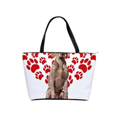 Weimaraner Gifts T- Shirt Cool Weimaraner Valentine Heart Paw Weimaraner Dog Lover Valentine Costume Classic Shoulder Handbag