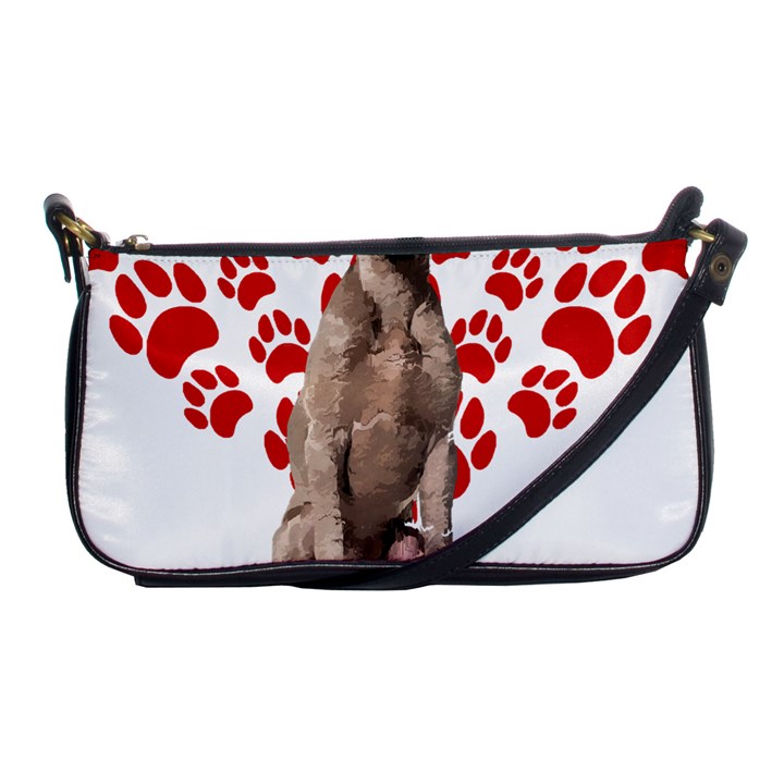 Weimaraner Gifts T- Shirt Cool Weimaraner Valentine Heart Paw Weimaraner Dog Lover Valentine Costume Shoulder Clutch Bag