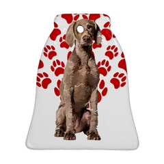 Weimaraner Gifts T- Shirt Cool Weimaraner Valentine Heart Paw Weimaraner Dog Lover Valentine Costume Ornament (Bell)