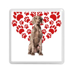Weimaraner Gifts T- Shirt Cool Weimaraner Valentine Heart Paw Weimaraner Dog Lover Valentine Costume Memory Card Reader (square)